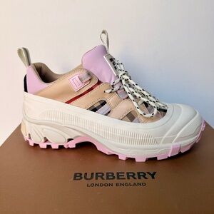 Burberry Arthur Check Chunky Sneakers Pink Size 38 US 7.5